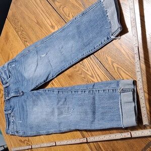 KUT FROM THE KLOTH Jeans Womens 2 BLUE Denim Preowned Pants Used CUFFED CUFF